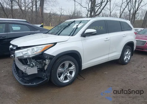 2016 Toyota Highlander Limited V6 z USA, uszkodzony, nr VIN 5TDDKRFH5GS295343
